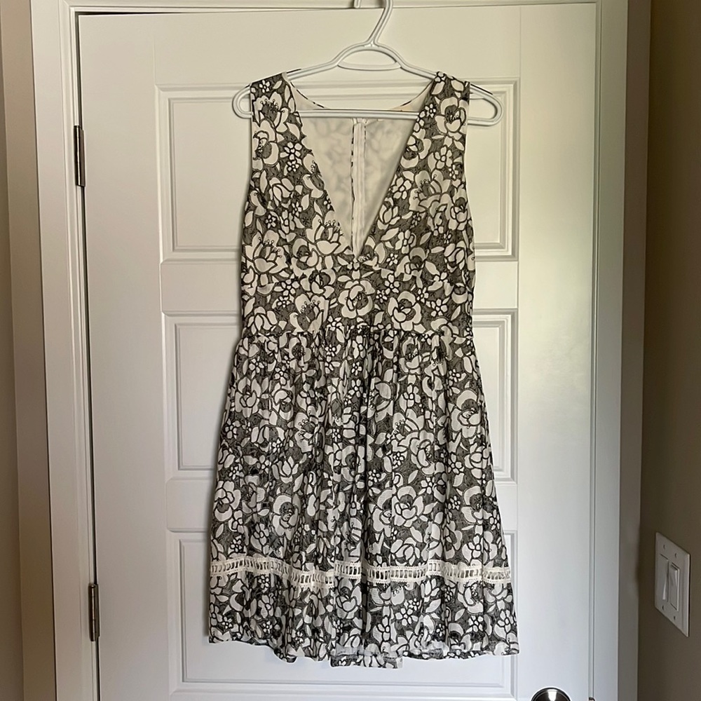 Deep V Midi Dress